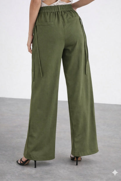 Green Pants with Pocket Strings