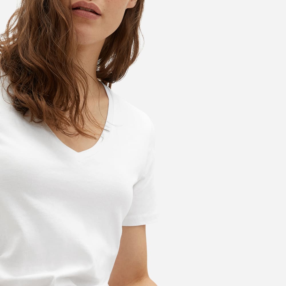 The Organic Cotton V-Neck | White