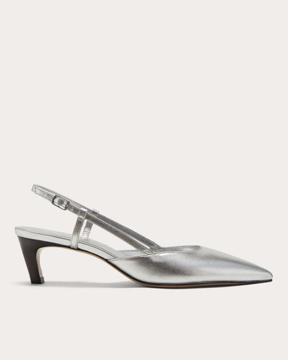The Studio Slingback Heel | Silver
