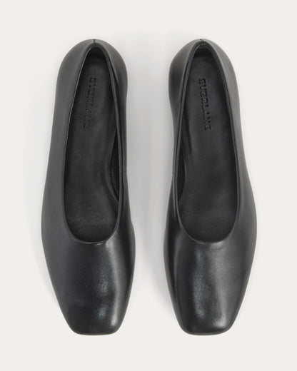 Gallery Square-Toe Flat | Black