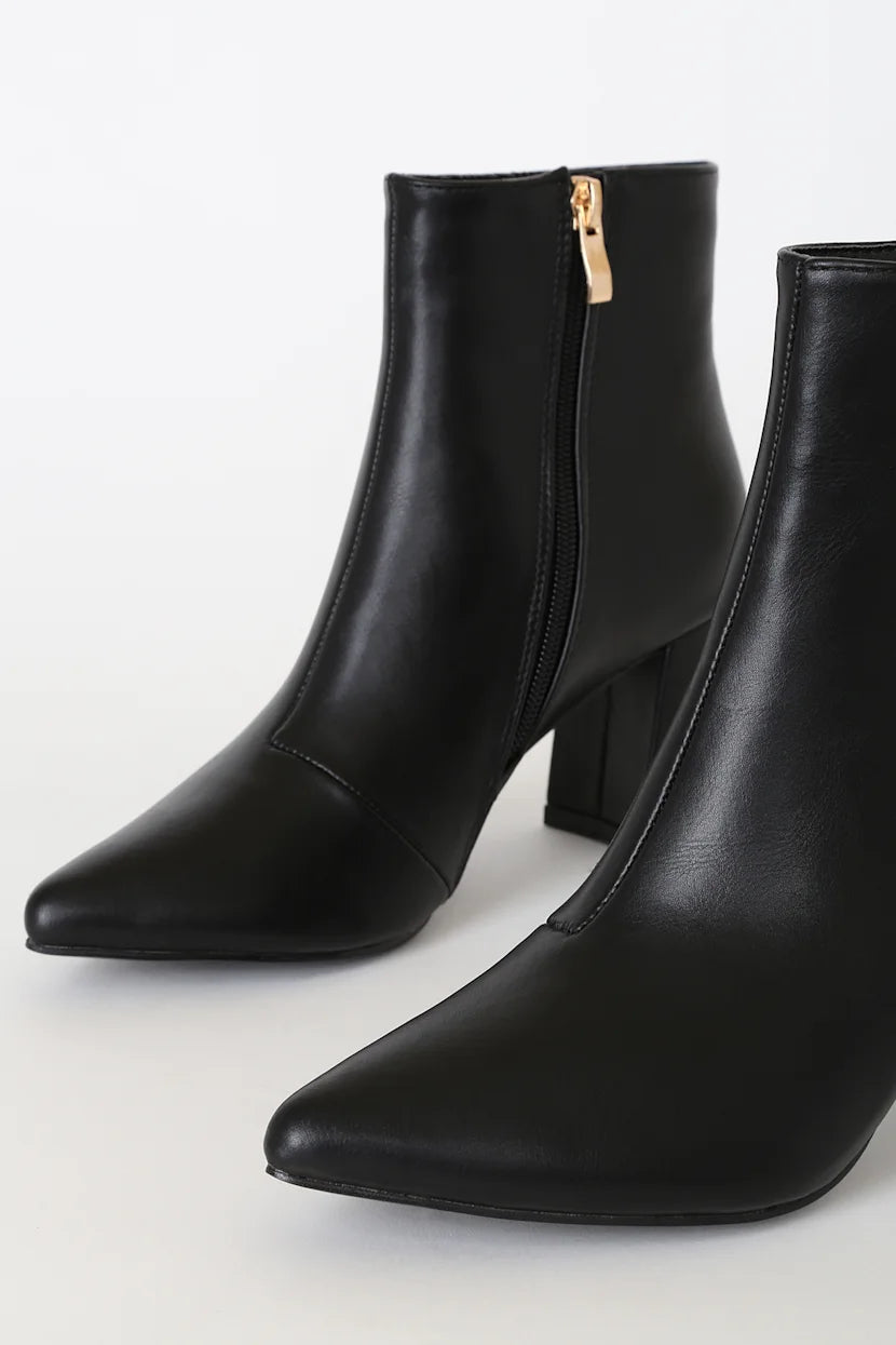 Sarai Pointed-Toe Ankle Booties
