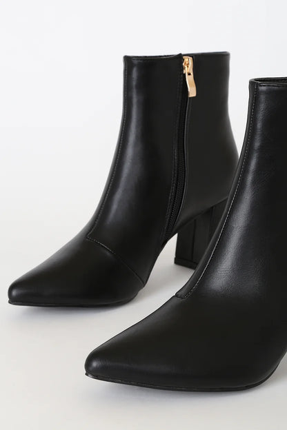 Sarai Pointed-Toe Ankle Booties