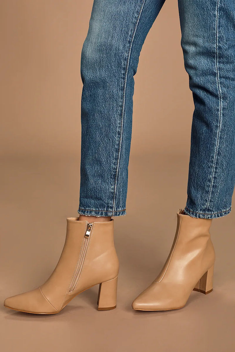 Sarai Pointed-Toe Ankle Booties | Tangel Top