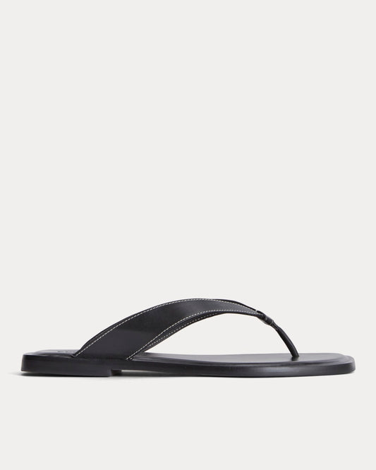 The Leather Flip Flop | Black