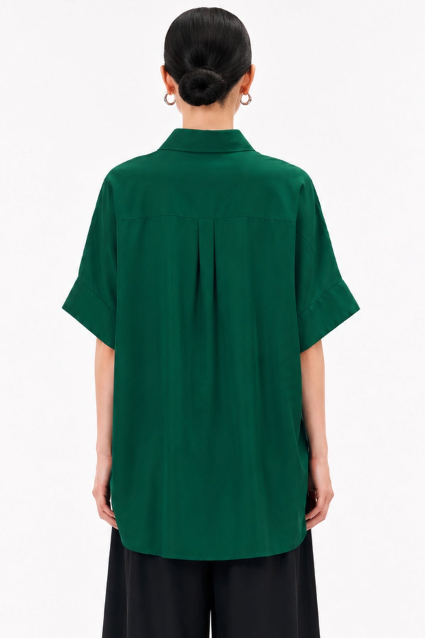 Emerald Cross Hem Shirt