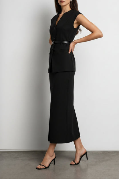 Black Magic Waistcoat Skirt Co-ord Set