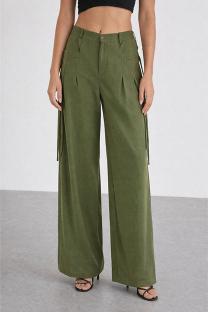 Green Pants with Pocket Strings