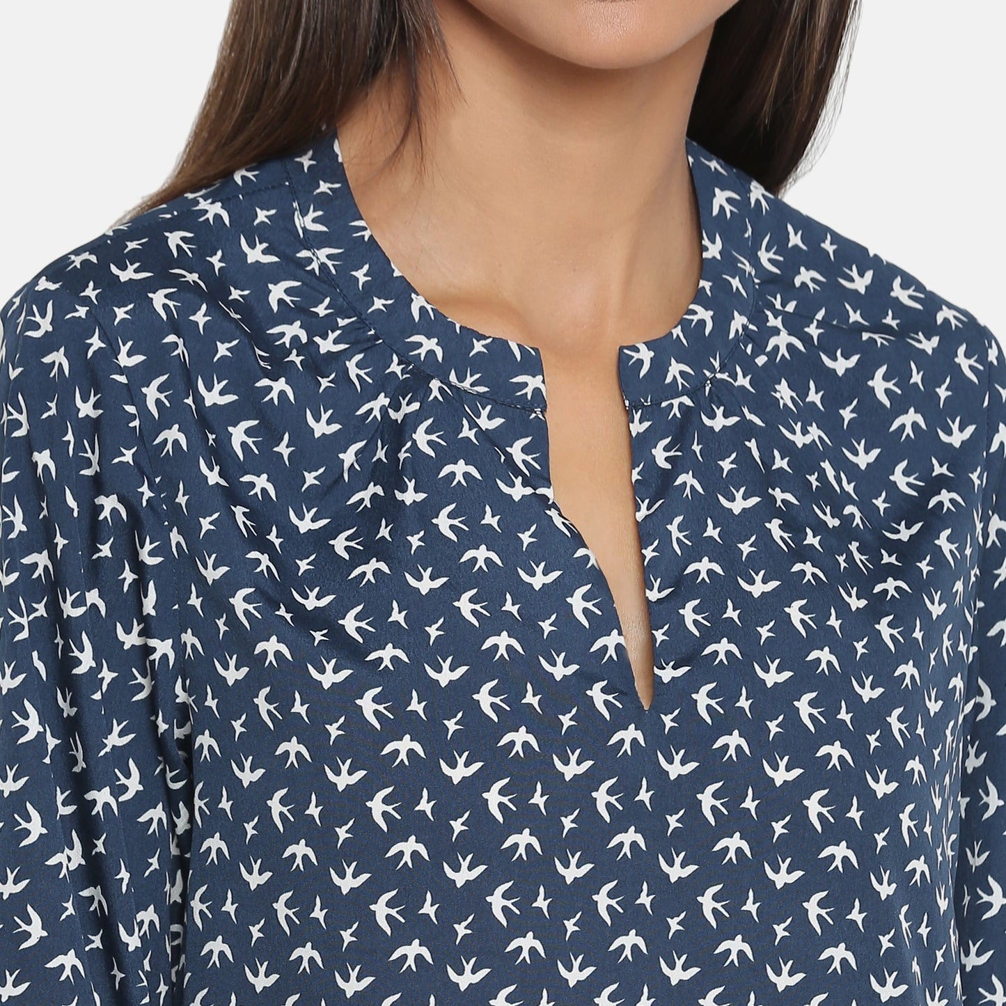 Blue Bird Printed Short Dress