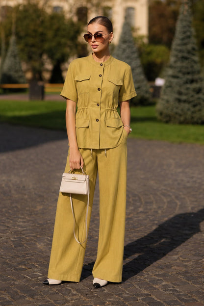 Honey Utility Linen Coord
