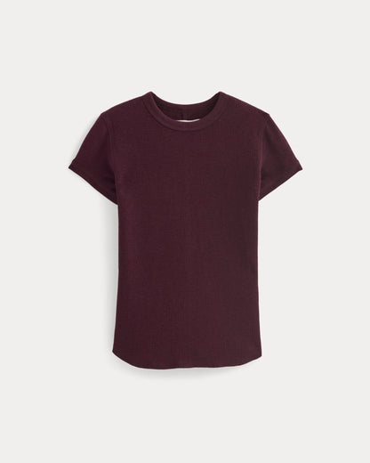 Shrunken Tee in Cozy Waffle | Heathered Port Royale