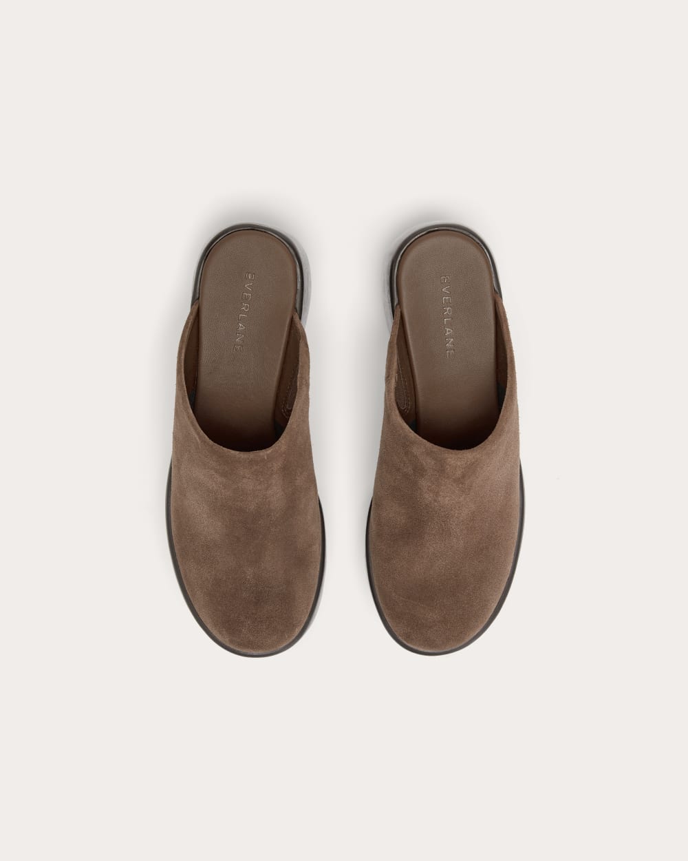 The Wooden Puffa Clog | Dark Umber Suede