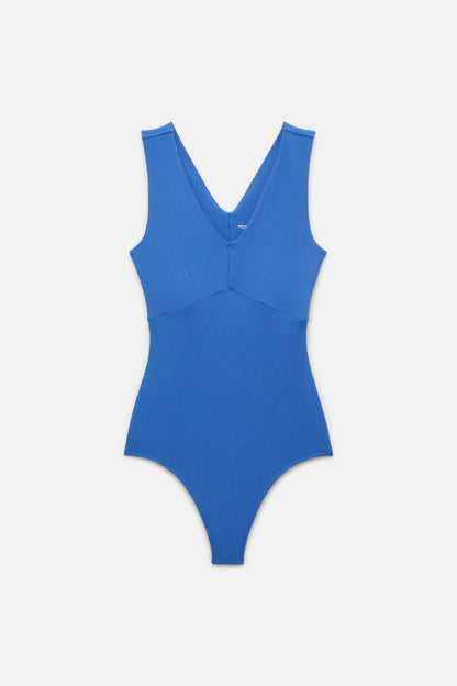 Cobalt Amelia V-Neck Bodysuit