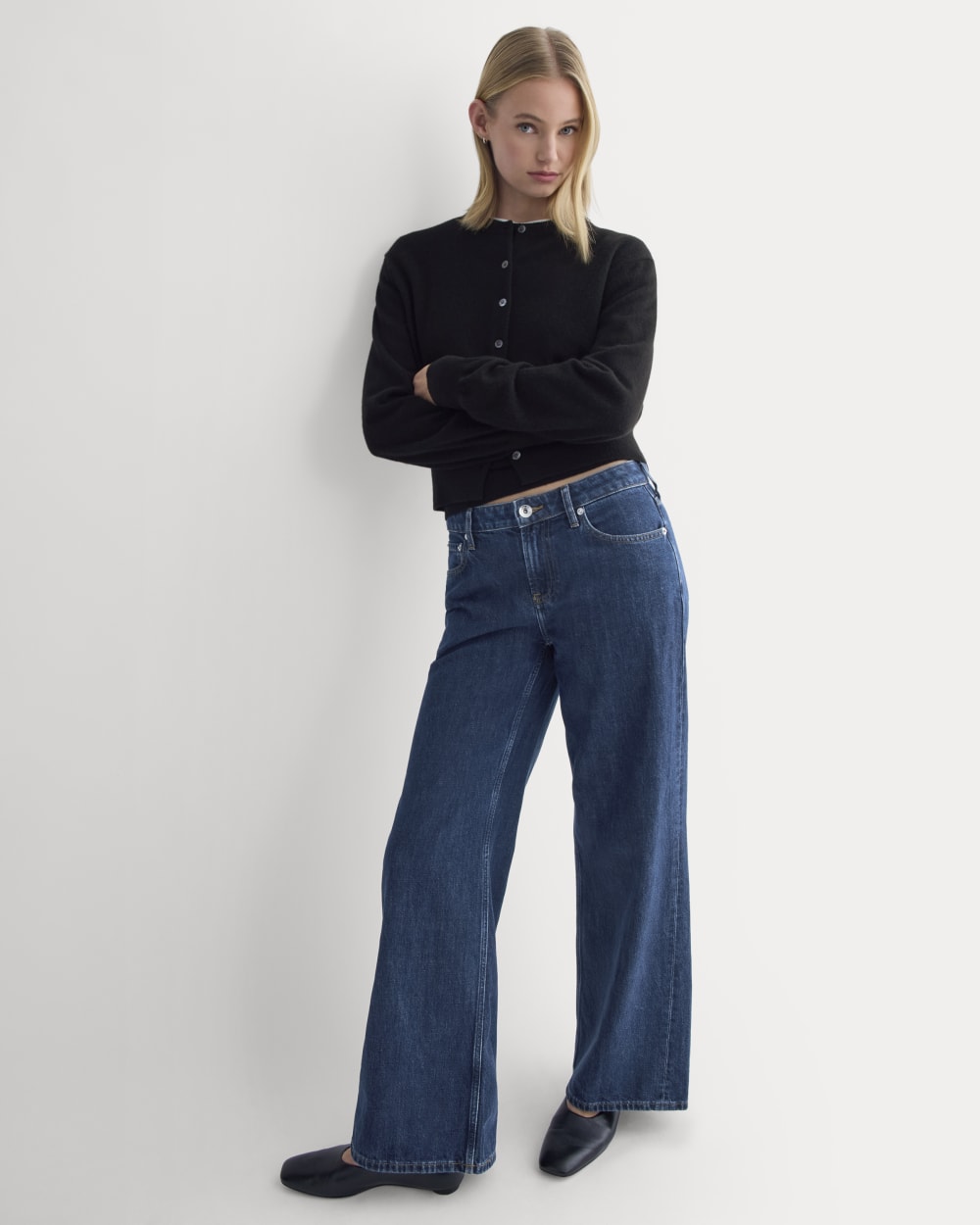 Cashmere Cropped Cardigan | Black