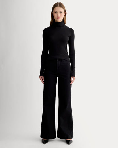 The Luxe Rib Turtleneck | Black