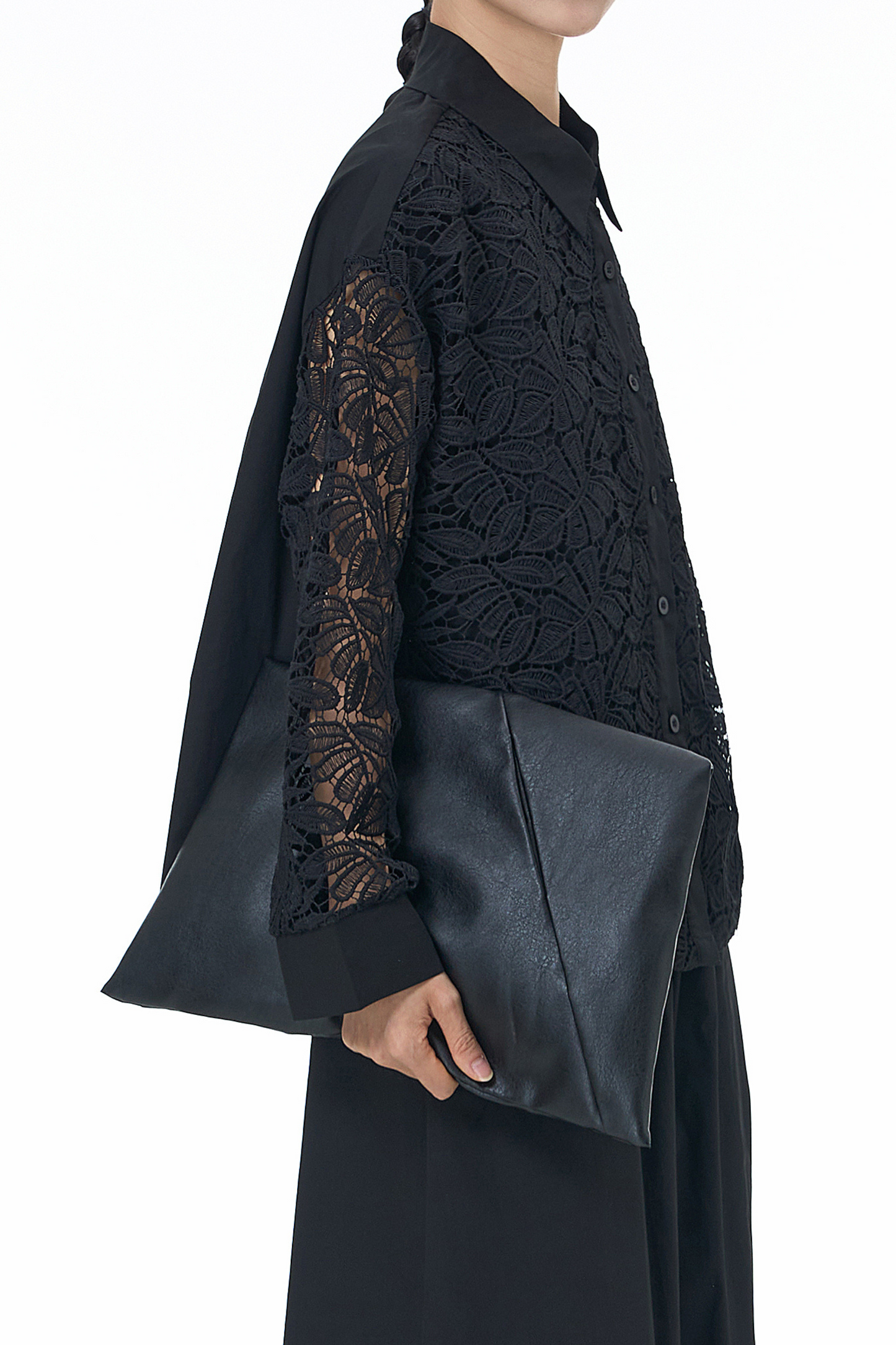 Retro Black Cutwork Shirt