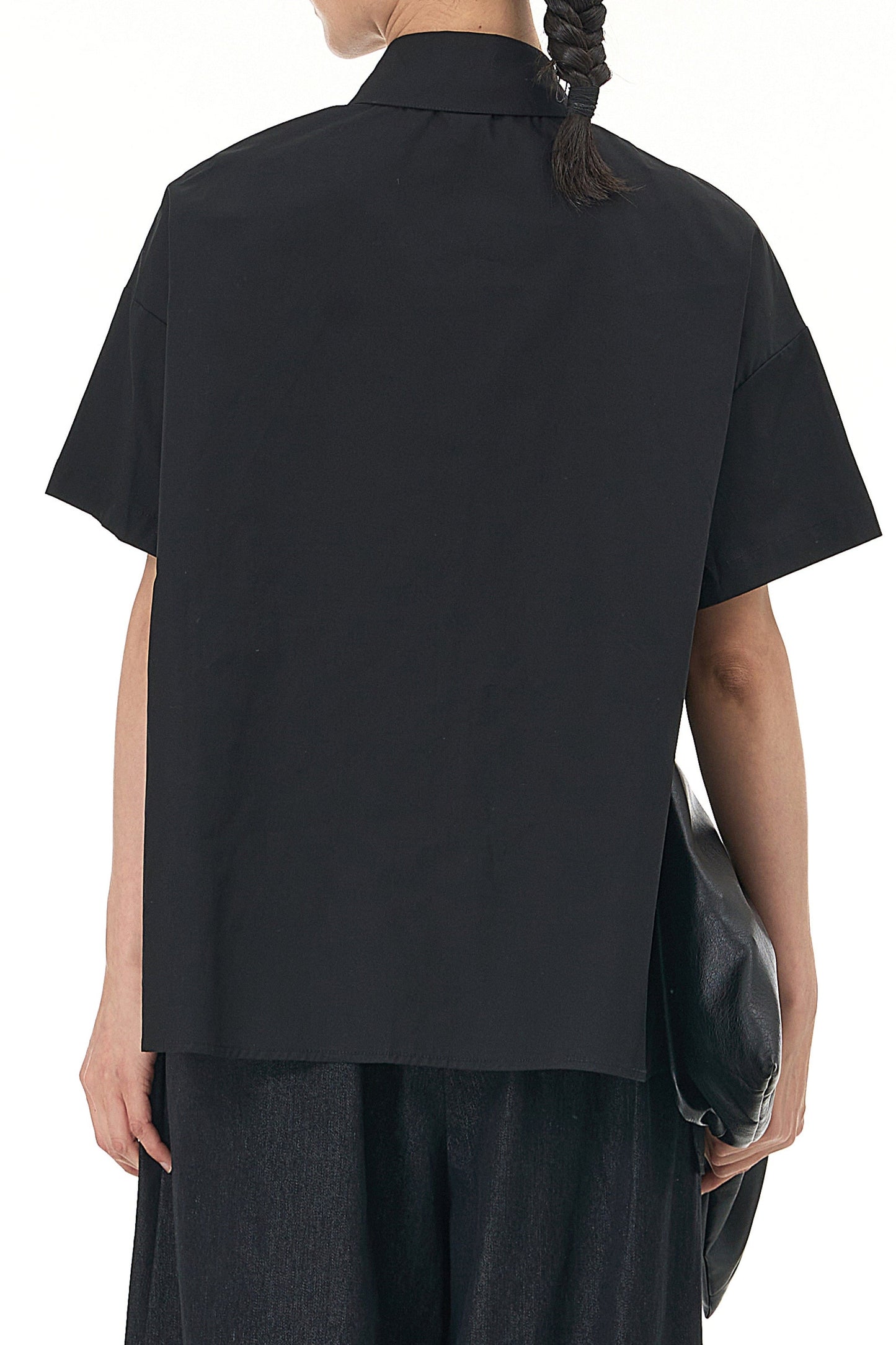 Abstract Black Oversized Shirt