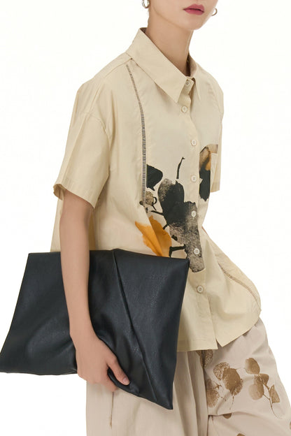 Sandstone Abstract Oversized Shirt