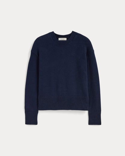 The Boxy Sweater in Everyday Cotton | Navy