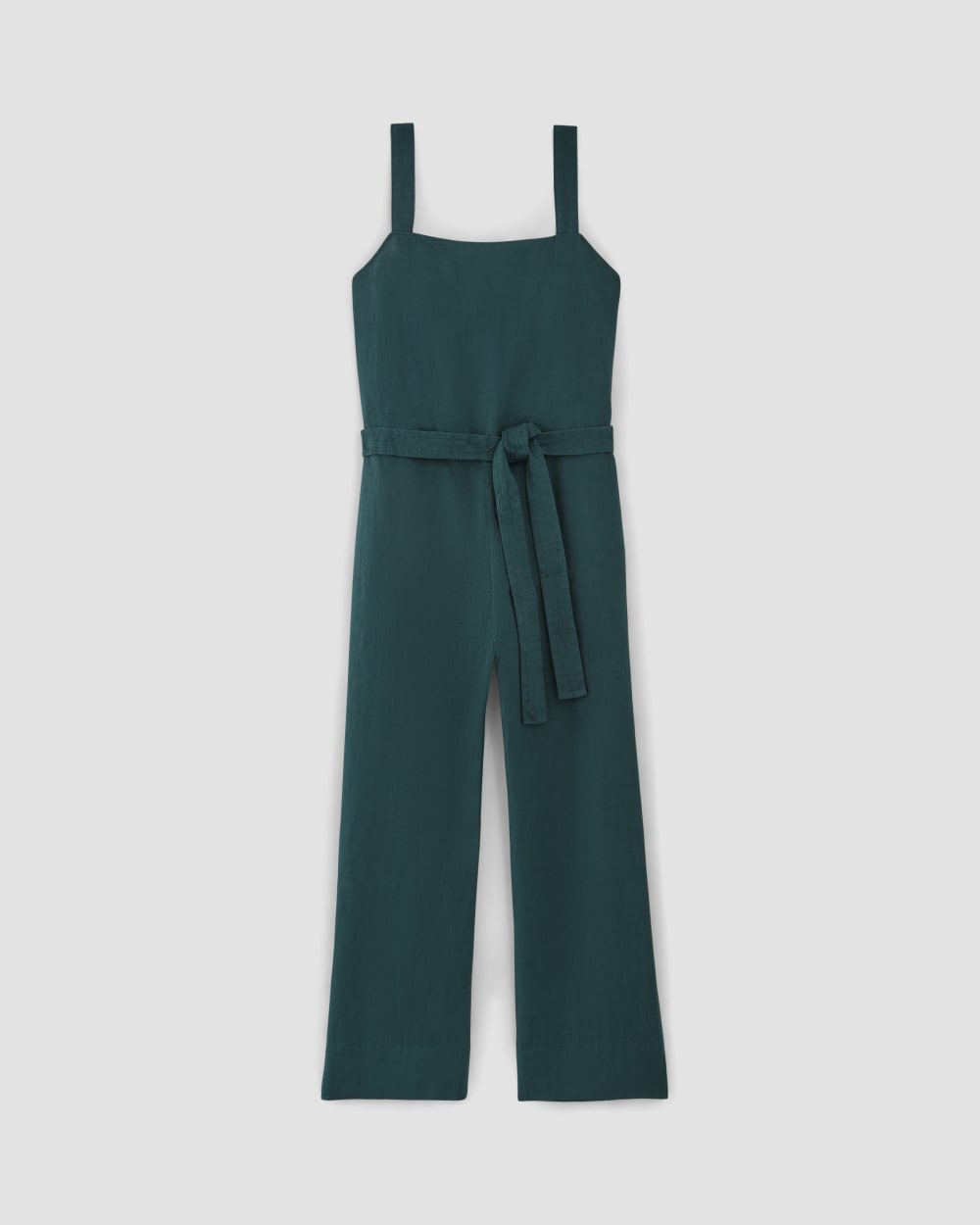 The Linen Side-Button Jumpsuit | Dark Sea
