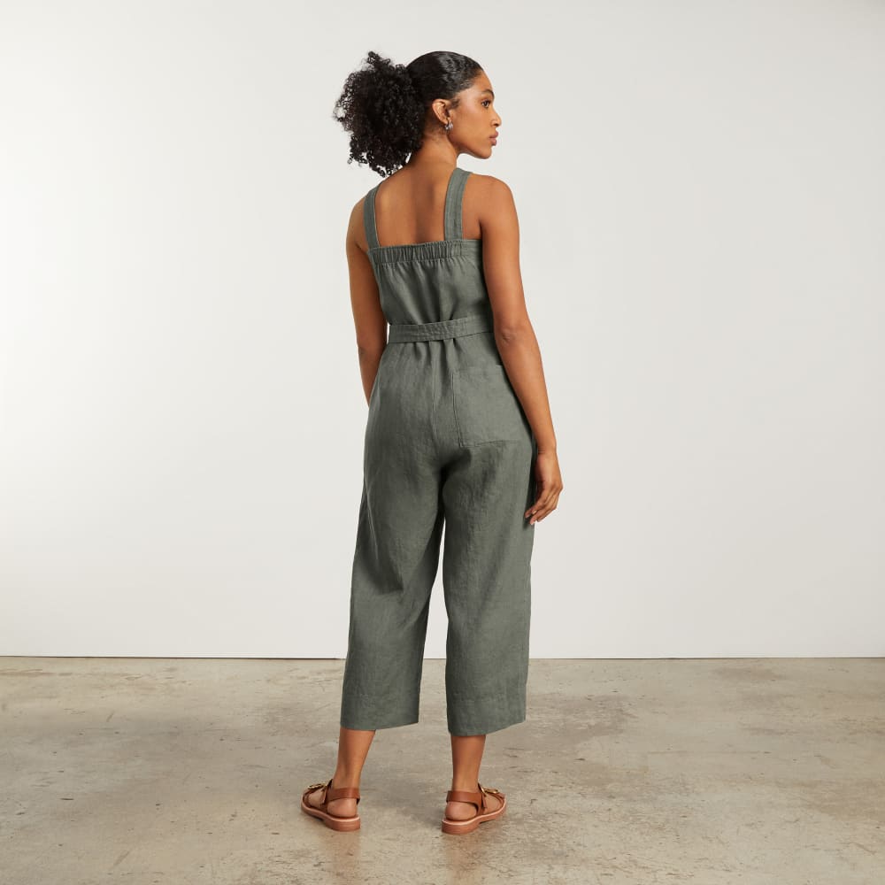 The Linen Jumpsuit | Pewter Green