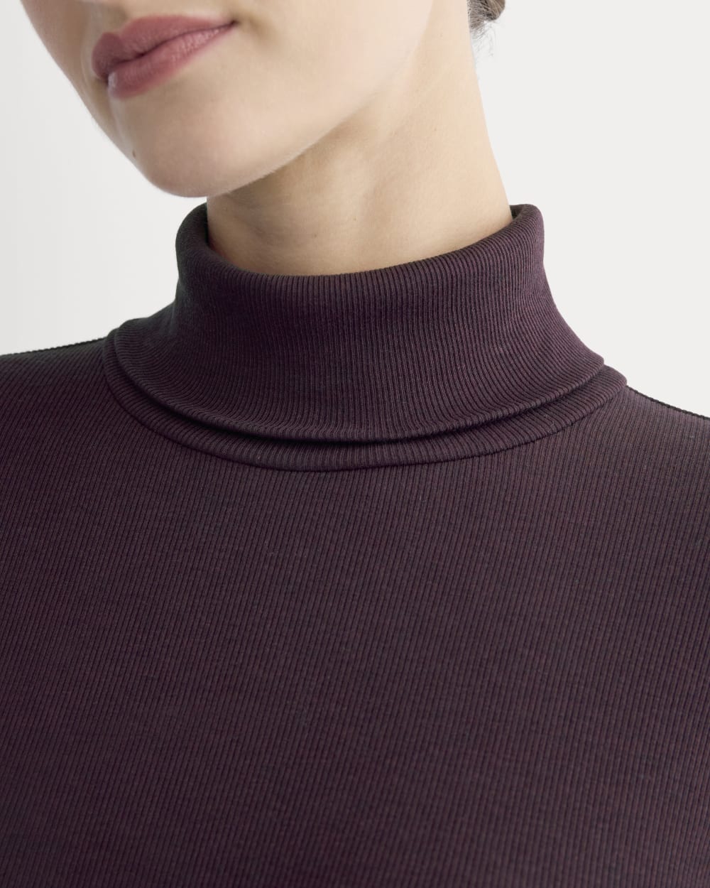 The Luxe Rib Turtleneck | Heathered Port Royale