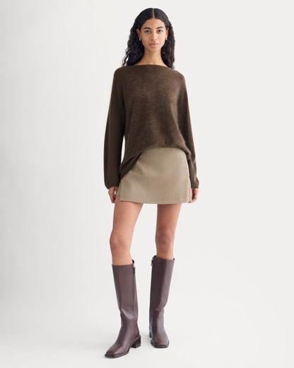 Lush Cashmere Boatneck Sweater | Raven