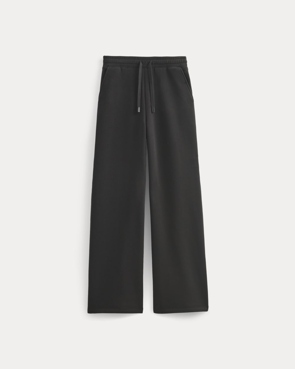 Luxe Fleece Wide-Leg Sweatpant | Black