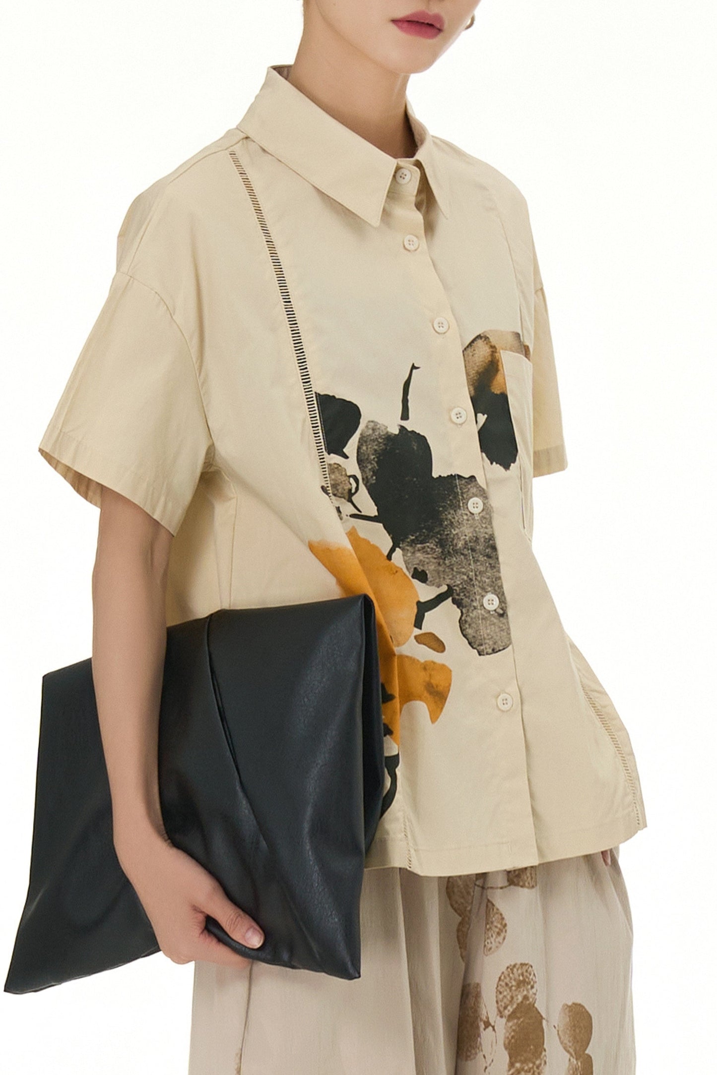 Sandstone Abstract Oversized Shirt