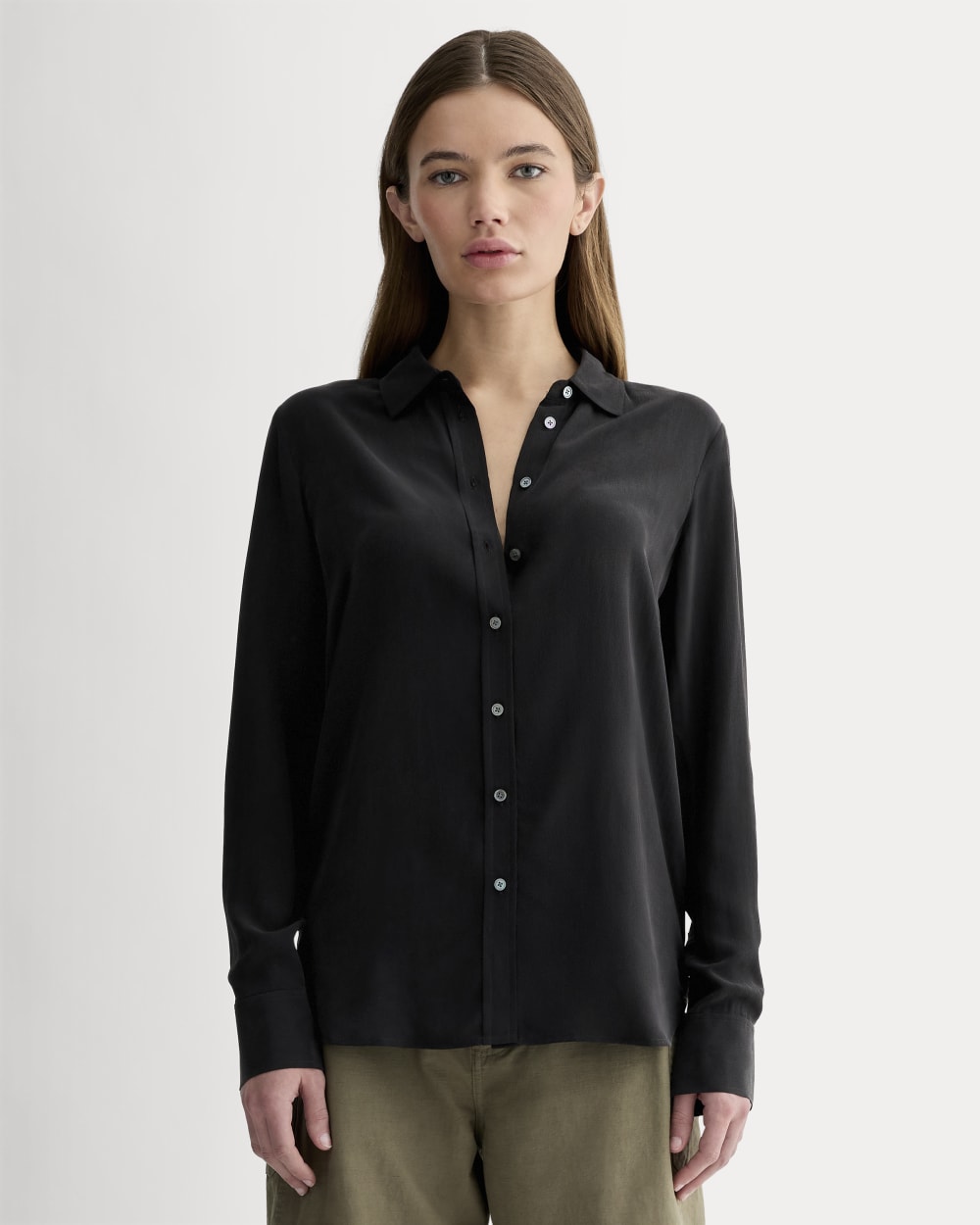 The Must-Have Shirt in Washable Silk | Black
