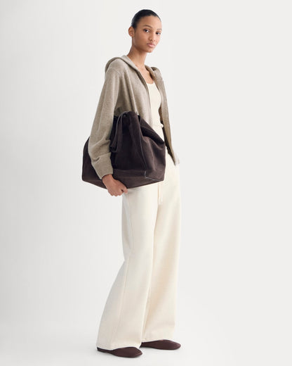 Luxe Fleece Wide-Leg Sweatpant | Heathered Oat