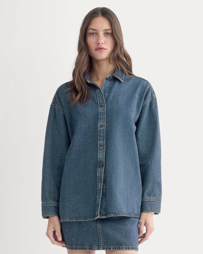 The Oversized Denim Shirt | Tungsten Blue Stone