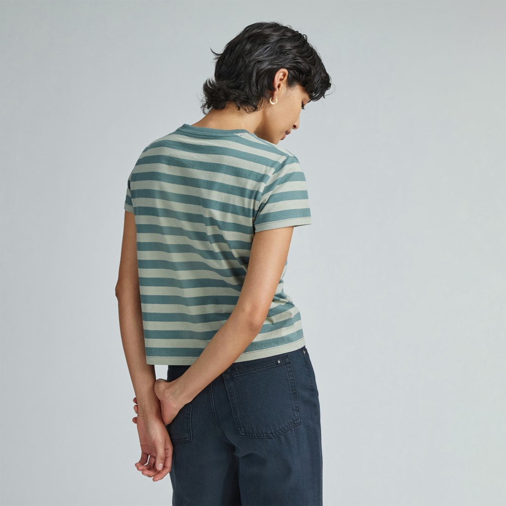 The Box-Cut Tee in Essential Cotton | Green Balsam / Seagrass | No Pocket