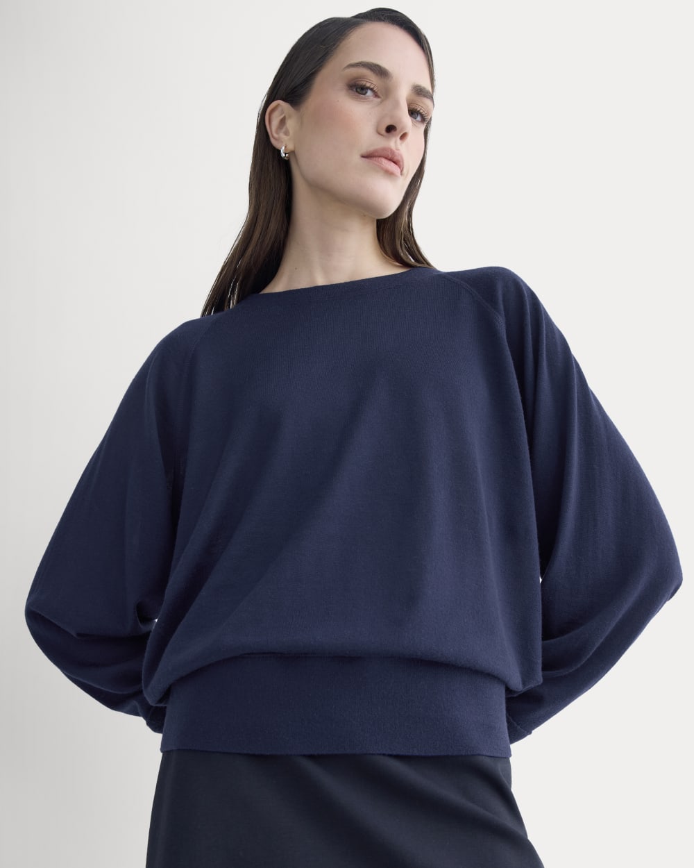Raglan Sweater in Ultrasoft Merino | Rich Navy