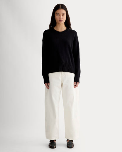 The Boxy Sweater in Everyday Cotton | Black