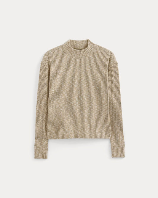 The Cozy Rib Funnel-Neck | Cornstalk / Bone Twist