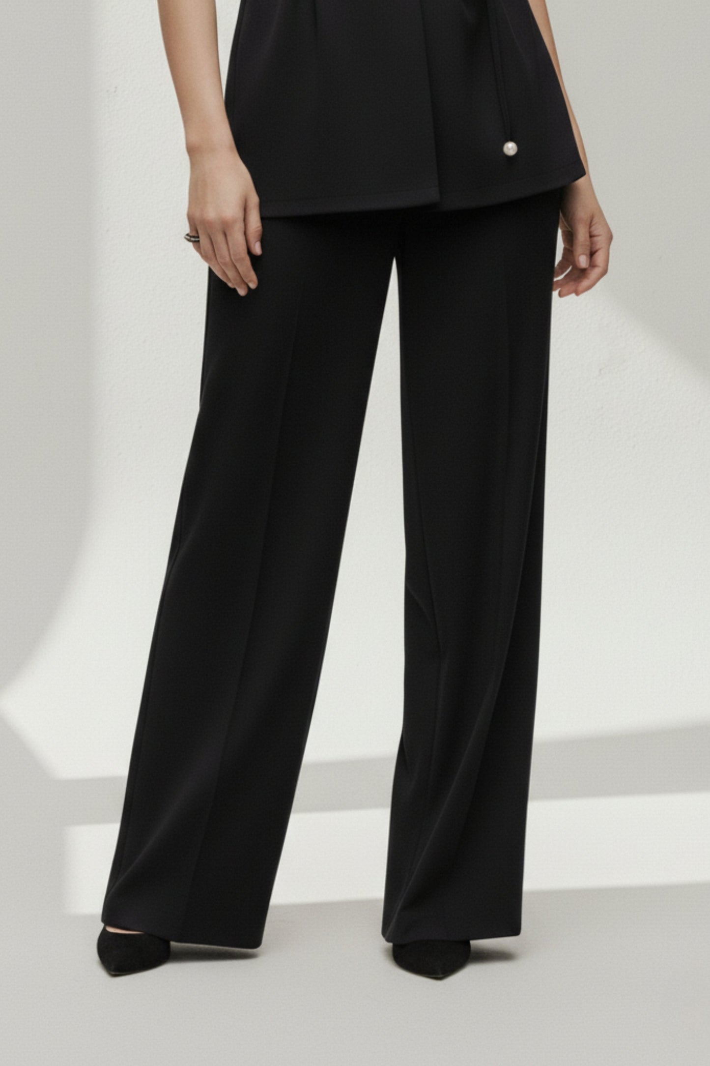 Black Tailored Top & Pant Co-Ord Set