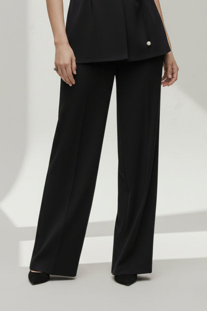 Black Tailored Top & Pant Co-Ord Set