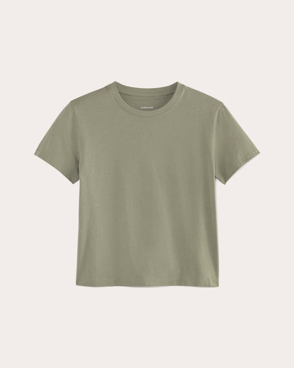 The Box-Cut Tee in Essential Cotton | Sage Green | No Pocket