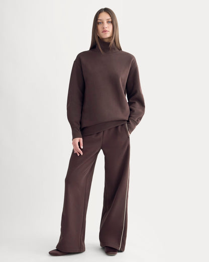 Luxe Fleece Turtleneck | Dark Chocolate