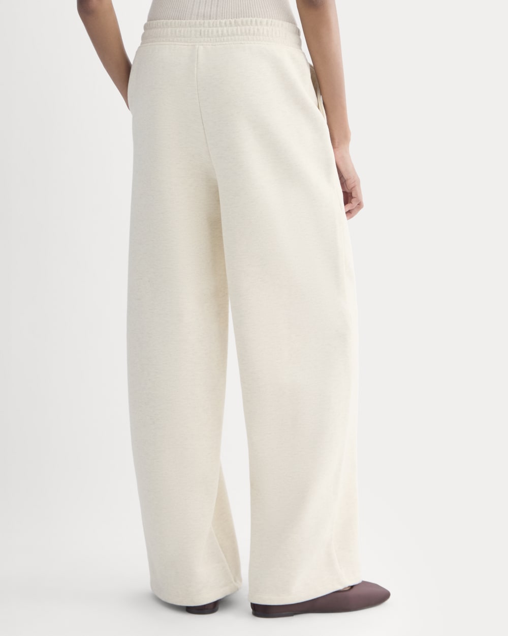 Luxe Fleece Wide-Leg Sweatpant | Heathered Oat