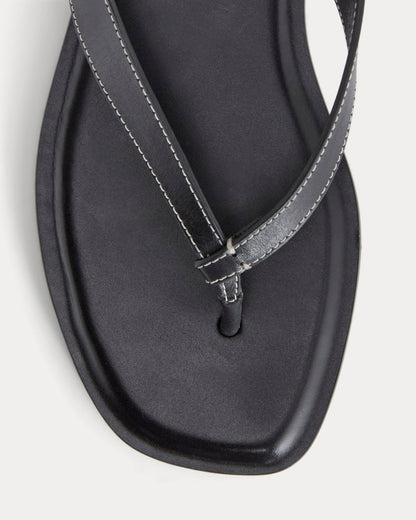 The Leather Flip Flop | Black