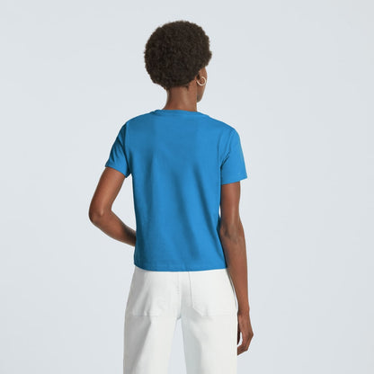 The Box-Cut Tee in Essential Cotton | Horizon Blue | No Pocket