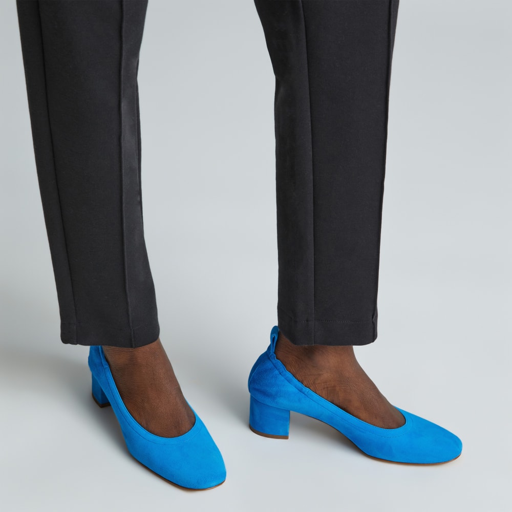 The Day Heel in Narrow Fit | Brilliant Blue Suede