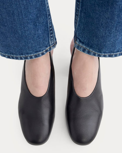 Curved Slingback Heel | Black