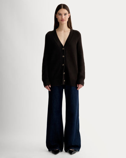 The Long Cocoon Cardigan | Black