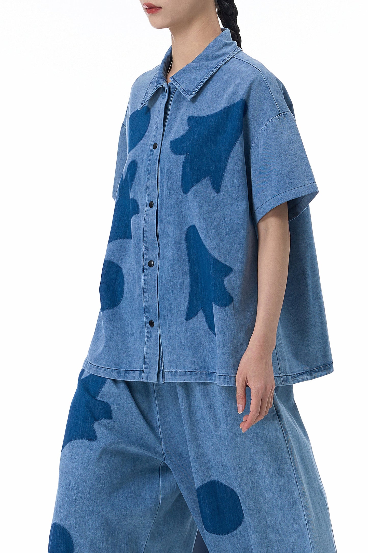 Blue Canvas Denim Oversized Shirt