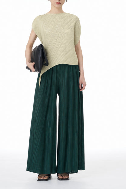 Ivory Emerald Pleated Co-Ord