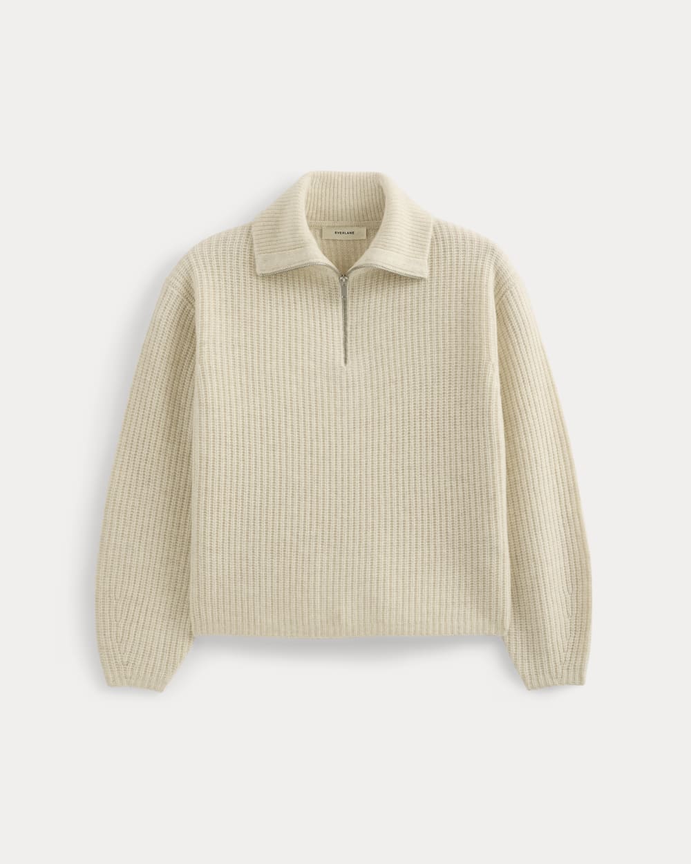 The Half-Zip Sweater in Luxe Merino | Heathered Oat