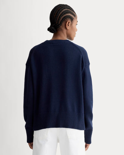 The Boxy Sweater in Everyday Cotton | Navy