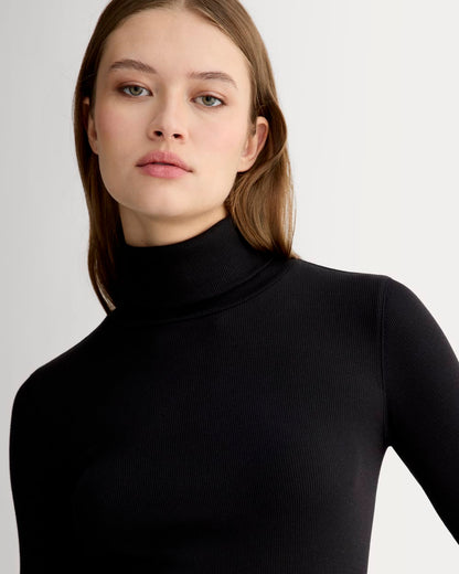 The Luxe Rib Turtleneck | Black